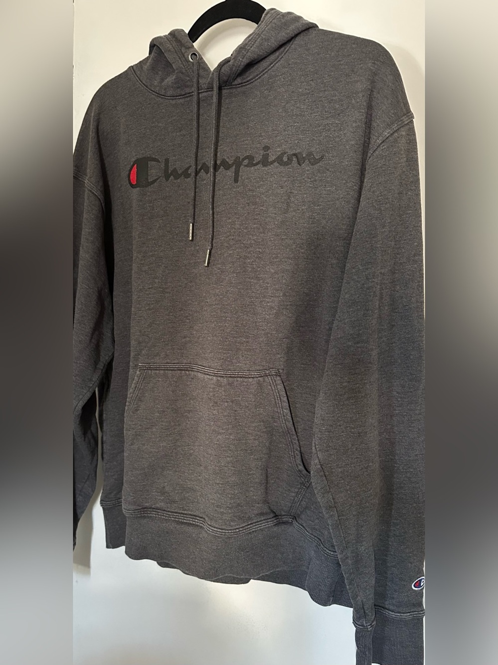 Champion Gray Pullover Hoodie with Logo